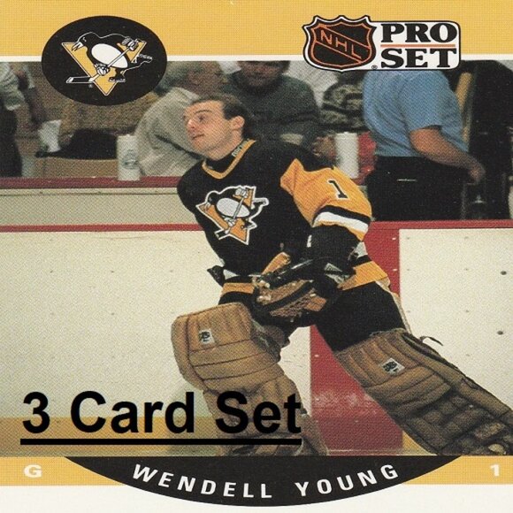 Wendell Young Pittsburgh Penguins NHL Hockey Card Collection - 3 Card Set - Picture 1 of 4